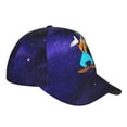 thumbnail image 3 of Unisex Goofy Cartoon What Purple Galaxy Adjustable Sports Dad Hat Trucker Baseball Cap For Running Outdoor Travel, 3 of 5