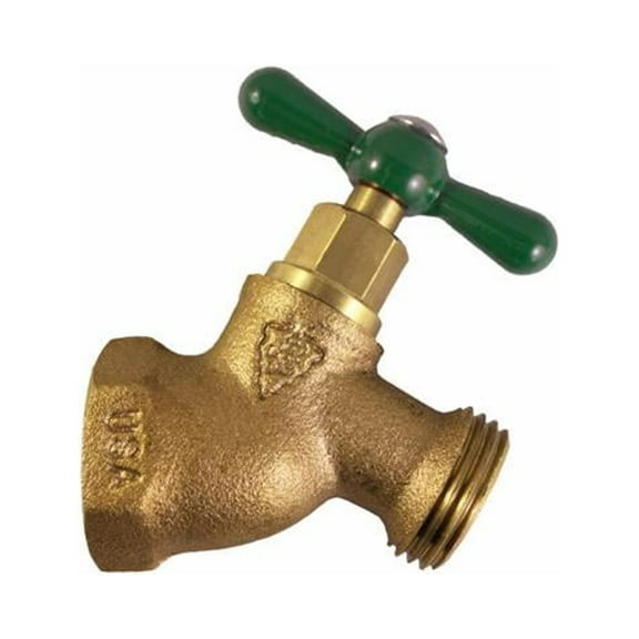 Arrowhead Brass 253LF No-Kink Straight Hose Bibb, Lead-Free, 1/2 In. FPT - Quantity 12