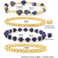 thumbnail image 2 of Gold Beaded Bracelets for Women Gold Bracelet Stack Natural Stone Bracelet Healing Bracelet, 2 of 5