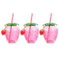 thumbnail image 1 of 3Pcs Strawberry Shaped Drinking Cups Party Beverage Cups Adorable Juice Cups, 1 of 6
