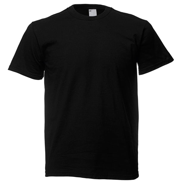 Camiseta casual de manga corta para hombre (Negro Azabache)