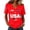 Red(250 Anniversary USA Flag), variant on Iaqnaocc 4th Of July T Shirts for Women Usa 250th Anniversary Shirt Short Sleeve 250 Anniversary USA Flag 250 Anniversary Usa Flag Patriotic V Neck Festival T-Shirts Black L