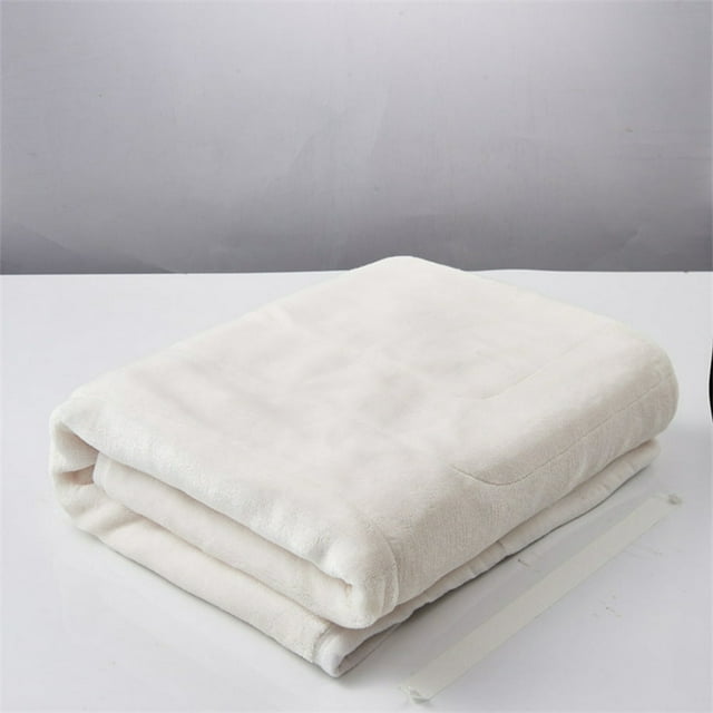 YOPTOP Couvertures en Coton Format Grand Couverture Électrique Usb Couverture Simple Ménage Contrôle Unique Régulation Intelligente de la Température Matelas Électrique pour Dortoir Couverture Chaude et Duveteuse, Blanc
