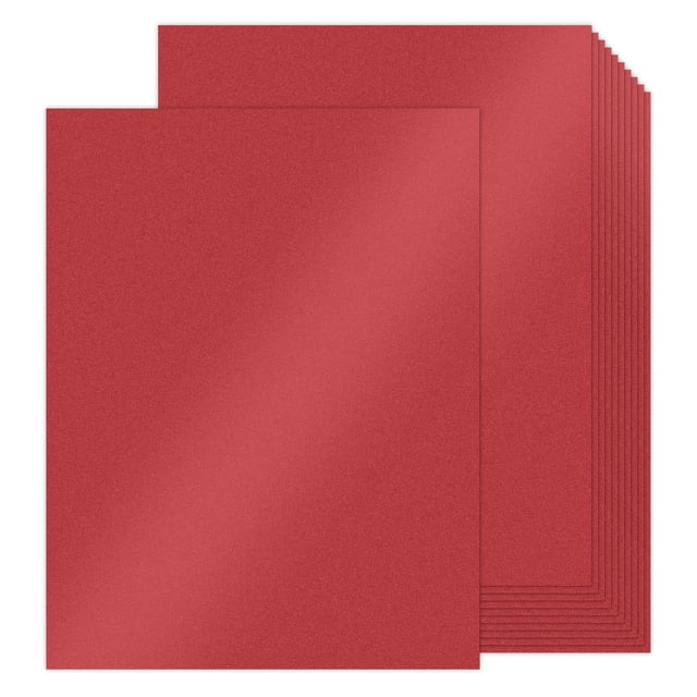 Papel Cartulina Goefun con Brillo Rojo 230gsm 8.5x11 Pulgadas 100 Hojas