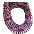 thumbnail image 1 of Funda de asiento de inodoro cálida, asiento de inodoro de baño lavable con cremallera, 1 of 5