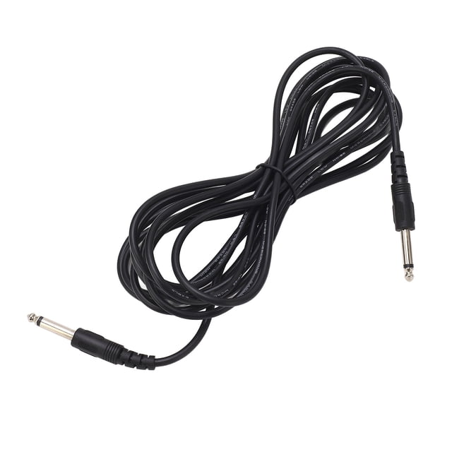 Guitar Audio Cable, Electric Bass Cable 5 Meter Long Anti Interference Dual Straight Connector for Studio