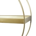 thumbnail image 5 of DecMode 34"W, 20"H MDF and Metal Contemporary Wall Shelf, Gold, 1-Piece, 5 of 9