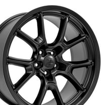 OE Wheels DG21 20 Inch Rims Fit Challenger 50th Anniversary Style 5x115 20x9 / 20x10 Satin Black - Hollander 10369 (Set of 4)
