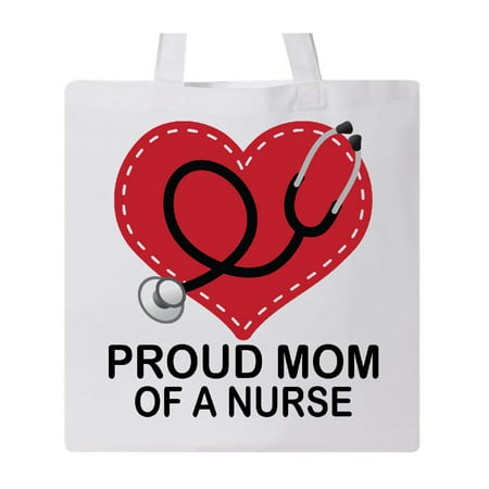 Mom of a Nurse Tote Bag White One Size (Best Work Bags For Nurses)
