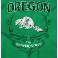 thumbnail image 2 of Cute Oregon Floral Beaver Symbol Women's Graphic T Shirt Tees Brisco Brands X, 2 of 6