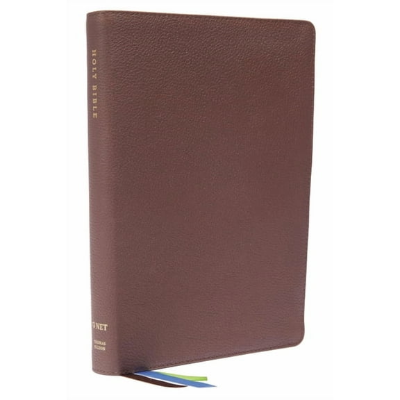 Net Bible, Thinline Large Print, Genuine Leather, Brown, Comfort Print: Holy Bible, (Hardcover)