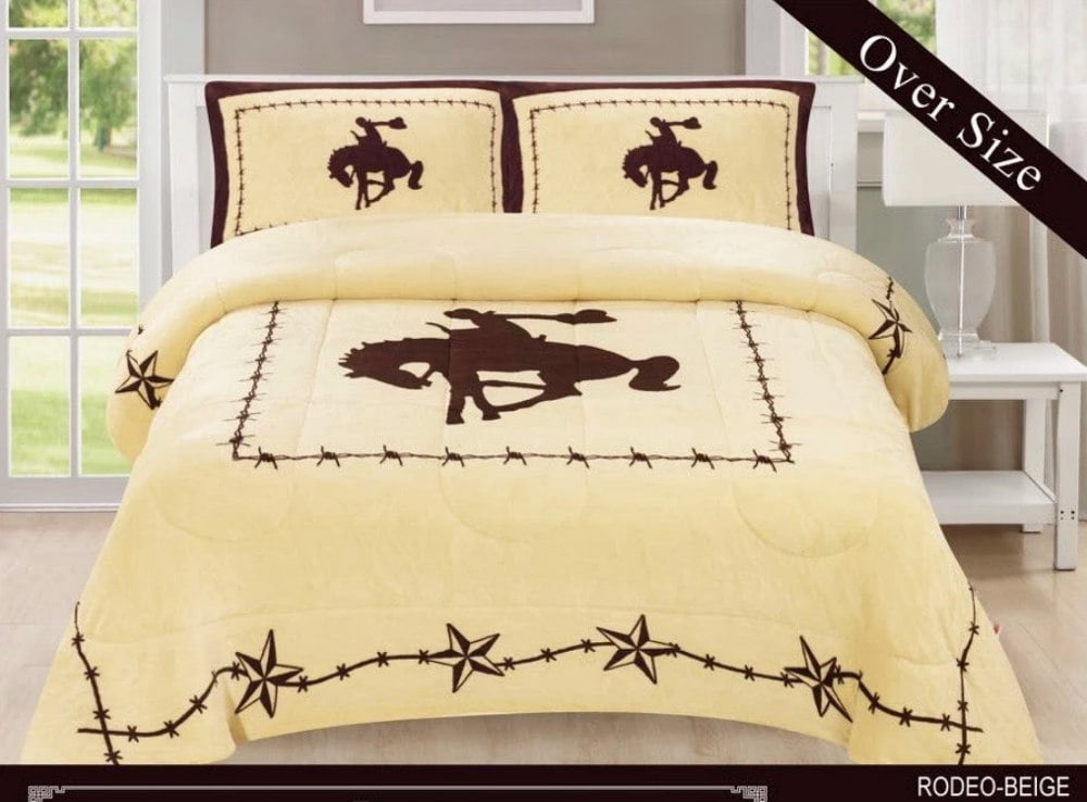 Cowboy Horse Prayer Cross Ultra Soft Flannel Fleece All Season Light Weight Living Room/Bedroom Warm Blanket