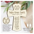 thumbnail image 2 of Drevy Baptism Crosses Ivory Cross Decorations for Wall Baptism Gifts for Girls Christening Gifts for Girls 1st Communion Gifts for Girls Baby Baptism Gifts for Girl Wooden Ornaments, 2 of 7