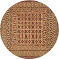 thumbnail image 1 of Ahgly Company Indoor Round Traditional Orange Southwestern Area Rugs, 4' Round, 1 of 6