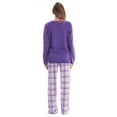 thumbnail image 3 of Just Love Ultra-Soft Womens Pajama Pant Set with Nightgown & Matching Socks  Luxurious Sleepwear (Purple Plaid, 3X), 3 of 3