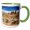 Green/White, variant on 3drose, the Three Sisters Hoodoo Formation in Goblin Valley State Park, Utah, 15oz Mug