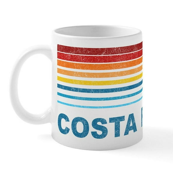 CafePress - Retro Costa Rica Palm Tree Mug - 11 oz Ceramic Mug - Novelty Coffee Tea Cup