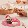 thumbnail image 4 of Wicker Chargers for Dinner Plates Dinner Table Mats Small Rose Table Mats Placement Mats for Dining Table round Dining Table Mats Tall Dining Table Set for 4 Small Hard Place Mats Indoor Dining round, 4 of 6