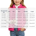 thumbnail image 2 of Girls Fleece Vest with Pockets Warm Turtleneck Casual Full Zip Kids Fall Winter Outwear Hot Pink 8, 2 of 7