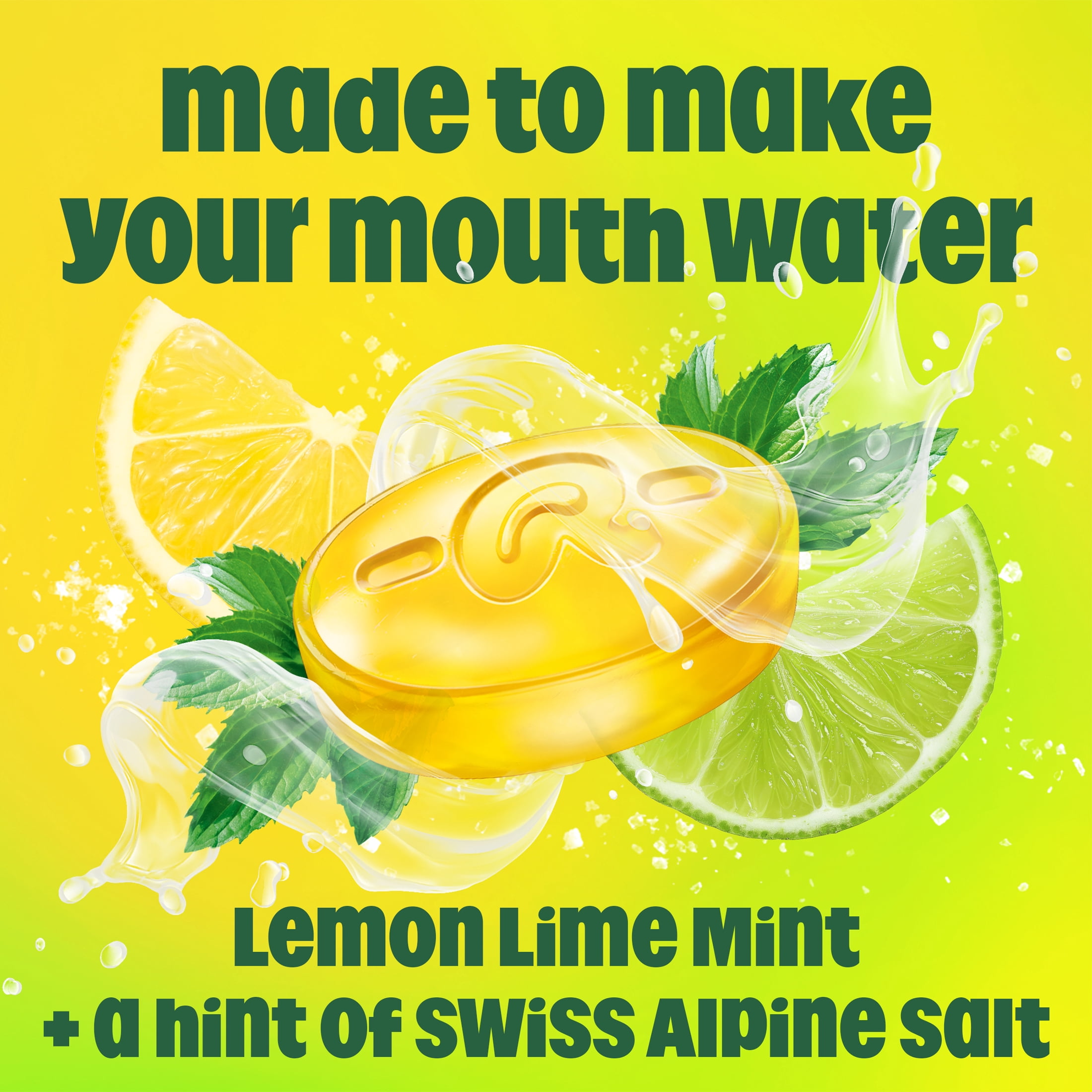 Ricola Sugar Free Lemon Lime Mint Mouthwatering Drops to Quench Dry Mouth, 40 Count