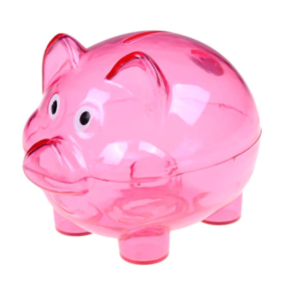 Plastic Piggy Bank Coin Money Cash Collectible Saving Box Pig Toy Kids Gift 