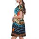 thumbnail image 2 of Balery Whimsical Sailboat Ocean Art Vestidos sueltos de manga corta para mujer, vestidos de verano 2025, vestidos casuales de corte A con vuelo., 2 of 6