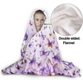 thumbnail image 2 of Mushroom Moth Hooded Blanket Wearable Hooded Blanket Cover Blanket Shawl Warm Robe Shawl Blanket Is Perfect For Bed And Couch Travel And Also A Great Surprise For The Holidays 60"x80" For Adults, 2 of 6