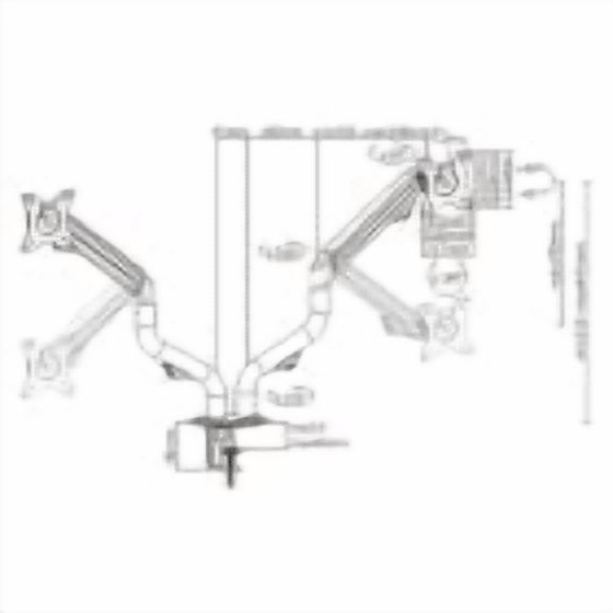 Impact Mounts Dual Arm LCD MONITOR DESK STAND MOUNT BRACKET SPRING ASSISTED 17-32"
