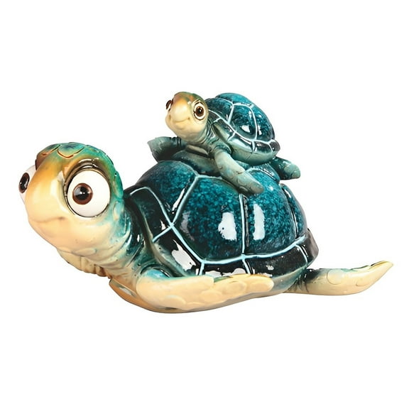 FC Design 6"W Blue Sea Turtle with Baby Figurine Statue Sculpture Ornament Decoration Home/Room Decor and Unique Gift Ideas for Housewarming, Holidays and Birthdays
