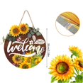 thumbnail image 2 of 1PC Listing Autumn Welcome Listing Listing Decoration In Front Of The Door Rural Wooden Welcome Doorplate Sunflower Decoration Doorplate Door Decoration Autumn Butterfly Doorplate Brown, 2 of 8