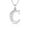 Colorname Misc: Initial: C, variant on Solid 14k White Gold 18 Inch Small Channel-set (A-Z) CZ Letter Name Personalized Monogram Initial Necklace (7mm X 14mm)