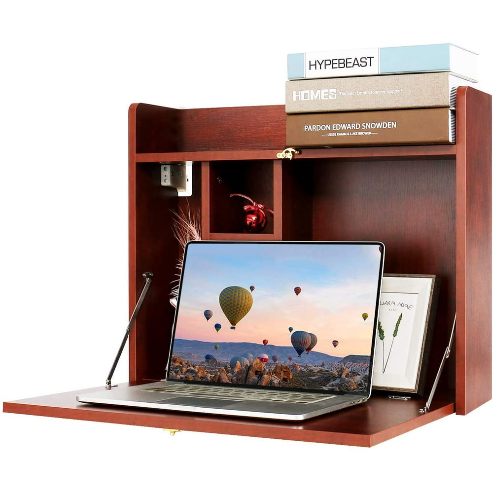 ELECWISH Wall Mounted Table, Multifunctional Fold Down Wall Mounted Laptop Computer Desk with