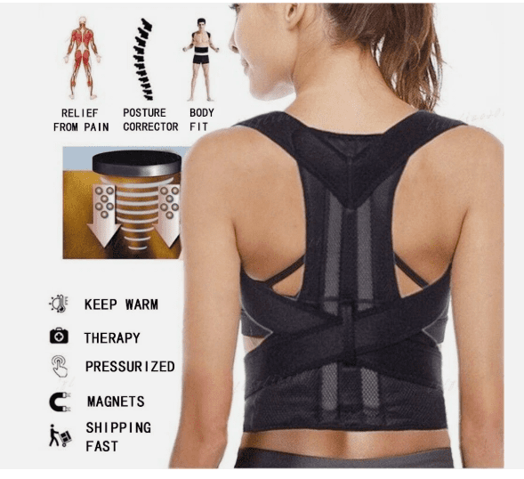Adjustable Posture Corrector Shoulder Brace with Low Back Support Belt for Men