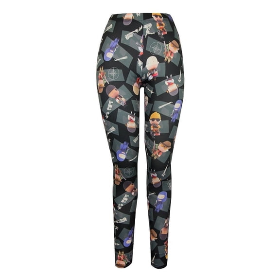 Team Fortress 2 Online Game Cartoon Character's Adult Women Ankle-Length Leggings (Size XX-Large)