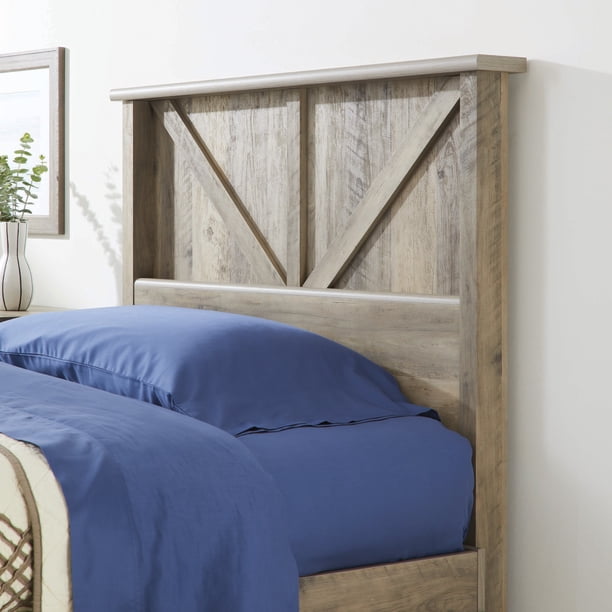 Better Homes & Gardens Modern Farmhouse Twin Headboard, Rustic Gray