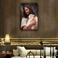 thumbnail image 5 of Jesus Holding A Cat Wall Art Home Modern Poster for Bedroom Giclee Fine Art Print Pictures Painting Canvas Colouring Decoration for Bathroom, 5 of 5