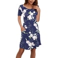 thumbnail image 4 of Vestido AUSELILY de verano para mujer, manga corta, largo hasta la rodilla, 4 of 6