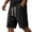 14#Black, variant on Men's Corduroy Shorts Summer Drawstring Elastic Waist Shorts with Pockets Wide Leg Knee Length Beach Sweat Shorts Navy XL