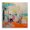Tropical Cafe Scene, variant on Stupell Industries People on Beach Abstract Novelty Painting Gallery Wrapped Canvas Art Print Wall Art, 17 x 17