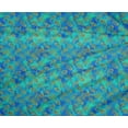 thumbnail image 4 of oneOone Polyester Lycra Turquoise Blue Fabric Batik Craft Projects Decor Fabric Printed By The Yard 56 Inch Wide, 4 of 4