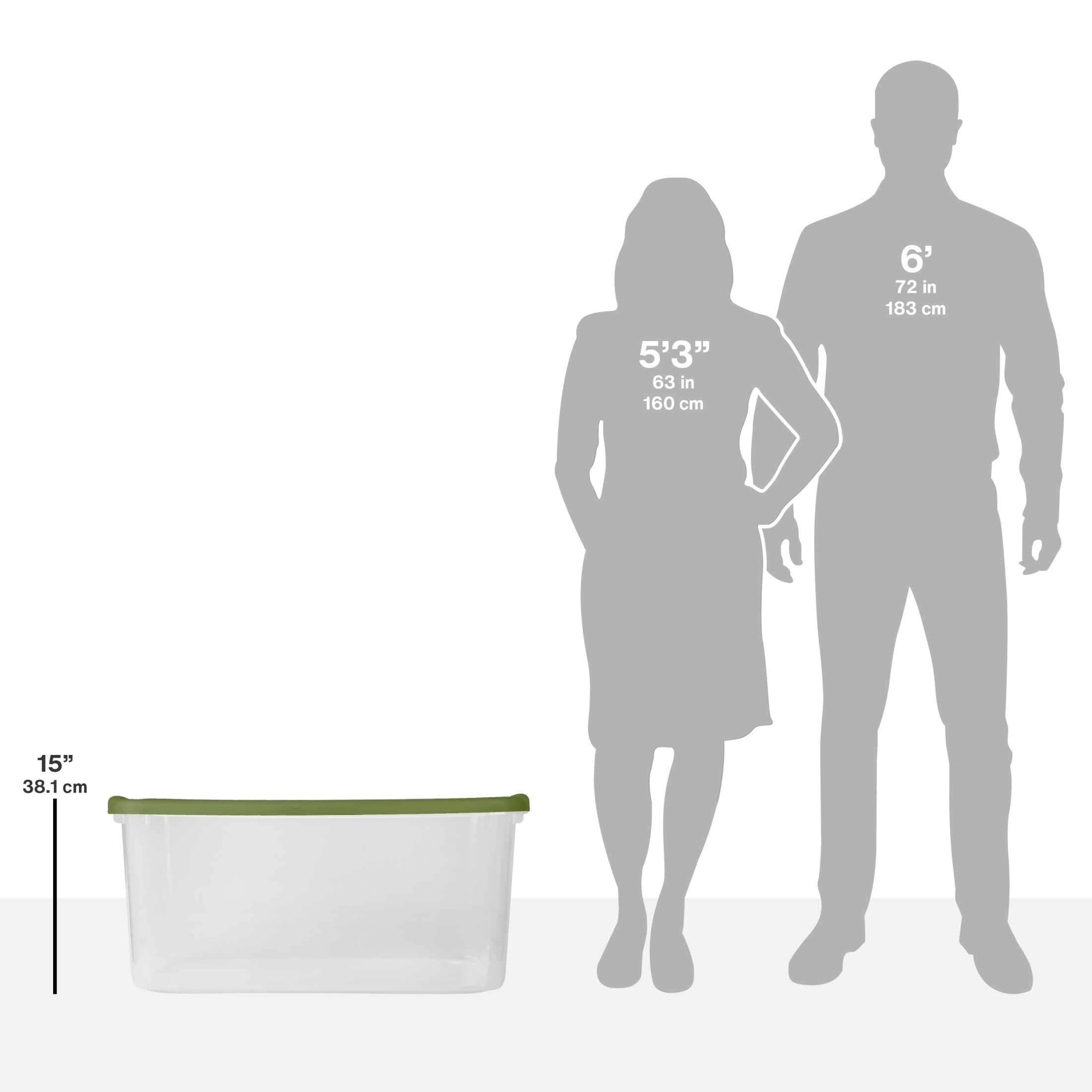 Sterilite Extra Large EZ Carry Storage Bin, 120 Quart Clear Plastic Storage