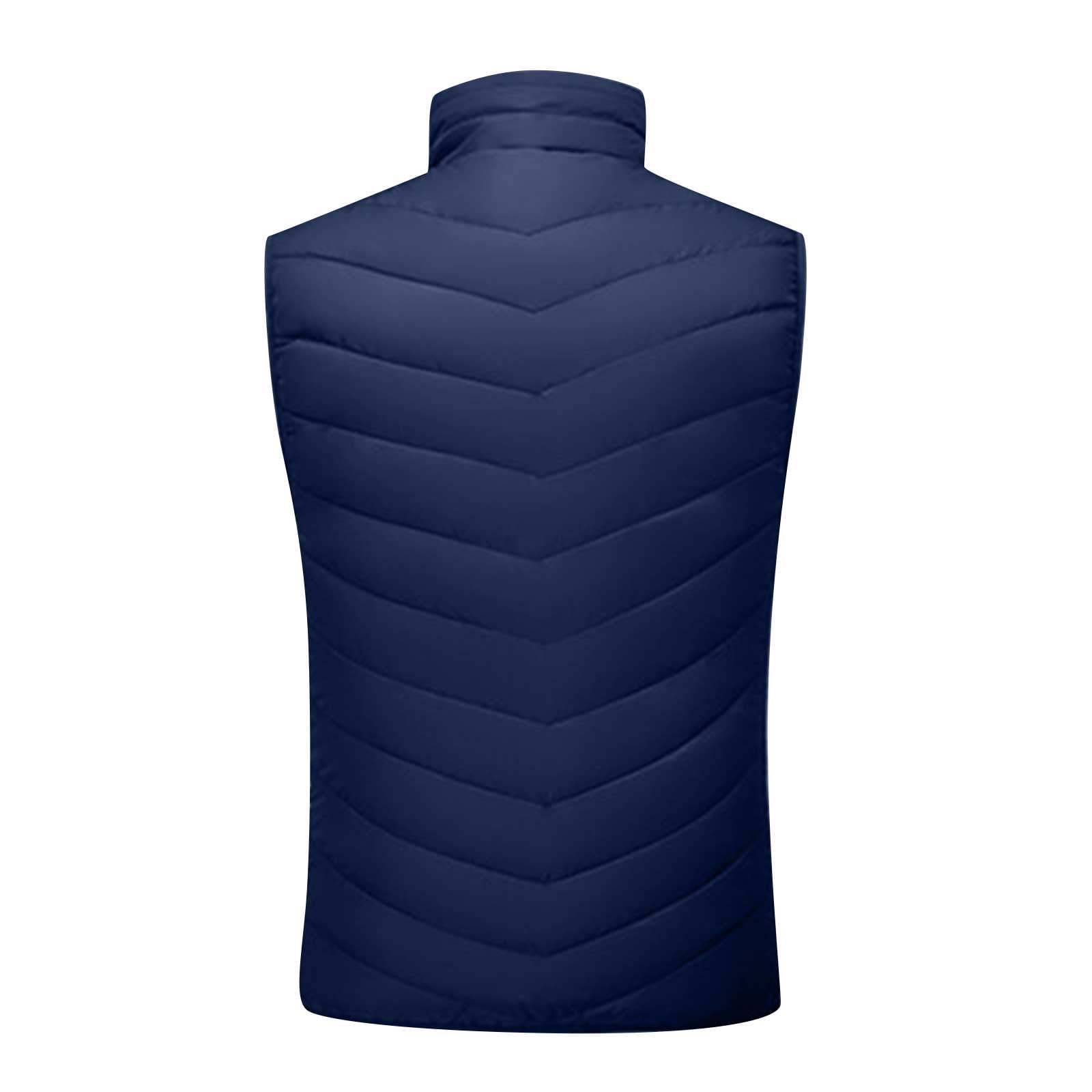 Brnmxoke Lightweight Heated Vest for Men Women, Electric USB Heating Vest for Winter Warm,Heated Vest Warm Coat Out-Wear Blue XL