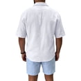 thumbnail image 6 of Yungyresw Short Sleeve Shirt for Men Turn Down Collar Double Pocket Casual Tshirts Breathable Summer Loose Shirts, 6 of 8