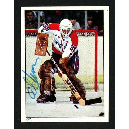 Al Jensen Autographed 1983-84 O-Pee-Chee Sticker Card #202 Washington Capitals SKU #153601