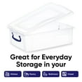 thumbnail image 6 of Superio Clear Storage Box with Lid, 22 Quart Plastic Container Bins for Organizing, Stackable Crate, Storage Bin Organizer for Home, Office, School, and College, 6 of 8