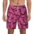 thumbnail image 2 of Goofa Pink Butterfly Printed Men's Swim Trunks Board Shorts Quick Dry Mens Swimming Trunks with Compression Liner,Breathable Fit Hawaii Beach Shorts-Small, 2 of 9