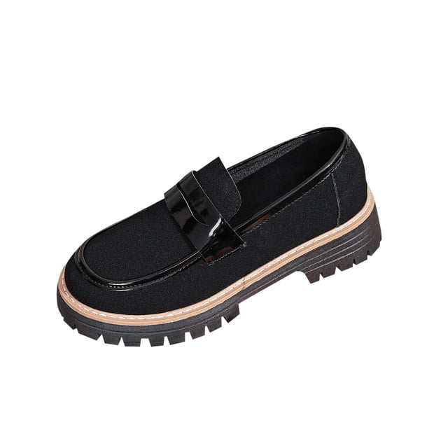 Womens Summer Shoes Color-Block Slip-On Cushioned Loafers with Elevated Sole