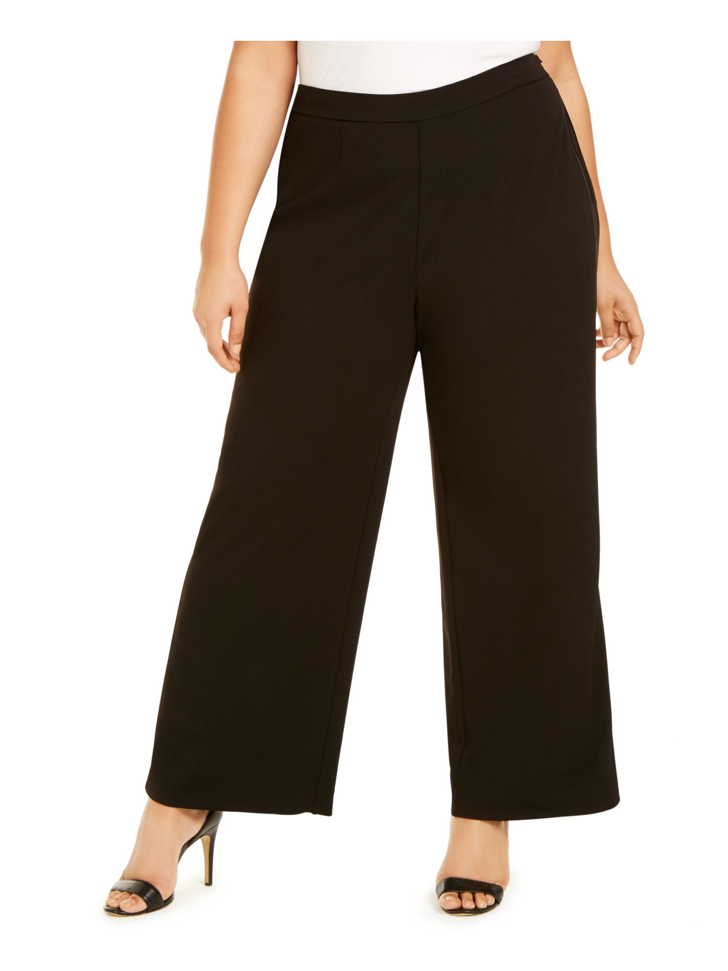 ALEX EVENINGS Womens Black Pull-on 