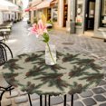 thumbnail image 6 of Christmas Round Tablecloth for 45-54 Inch Tables, Fitted Table Cover with Elastic Edge, Xmas Pine Cones Botanical Rustic Waterproof Outdoor Table Cloth Protector for Patio Garden Dinner Picnic, 6 of 9