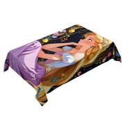 Tangled Rapunzel Princess Themed Square Tablecloth 54 * 72 Inches Durable Stylish